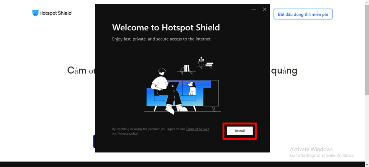 Cài đặt Hotspot Shield về máy tính, điện thoại, ipad
