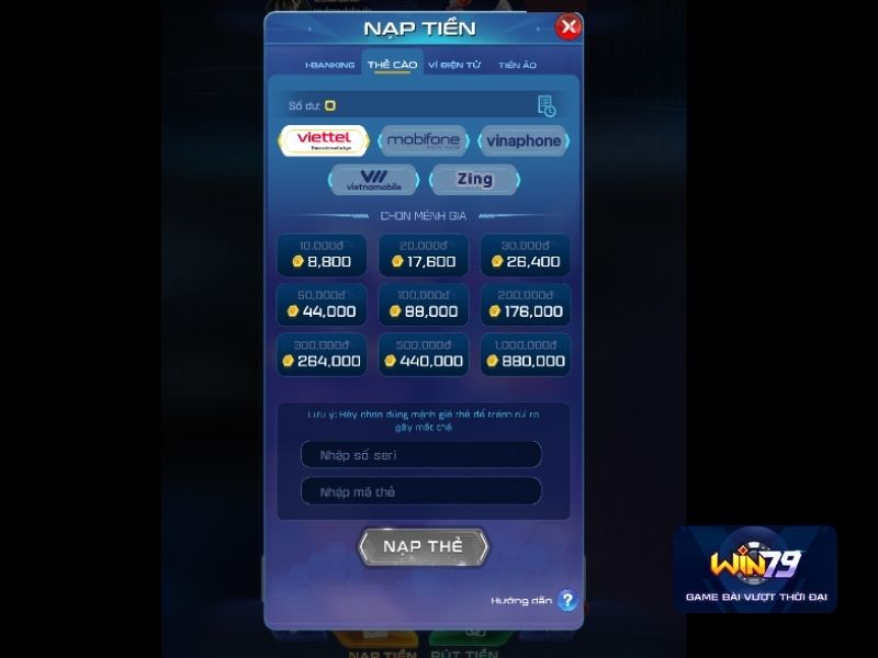 Người chơi tự tin nạp tiền vào tài khoản hội viên