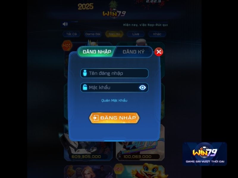 Đăng nhập vào ứng dụng khi tải app
