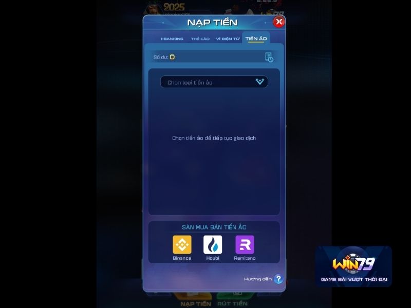 Hướng dẫn cách gửi tiền vào cổng game